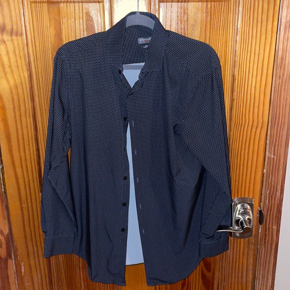 Van Heusen Black Patterned Dress Shirt